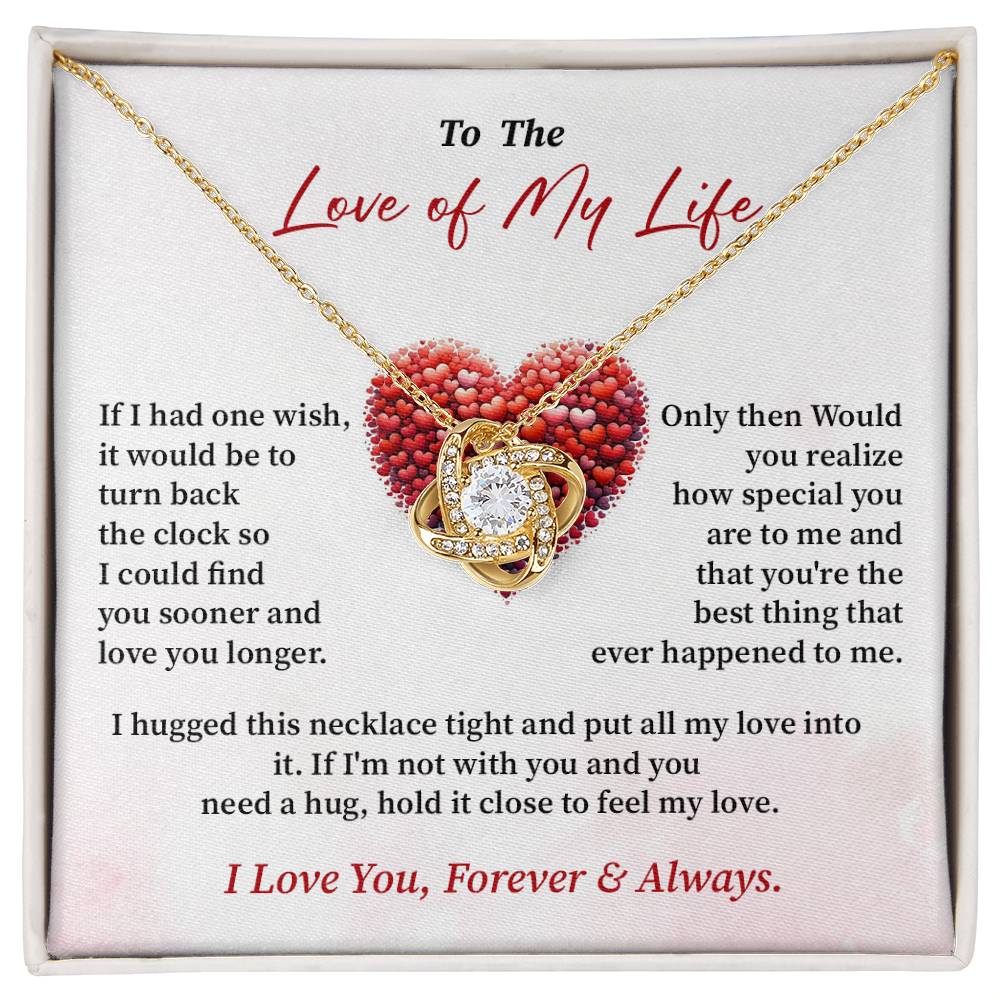 To The Love of My Life Sentimental Jewelry For Wife Meaningful Necklace Gift
