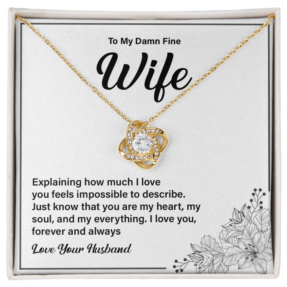 Wife Necklace Gift from Husband with Gift Card