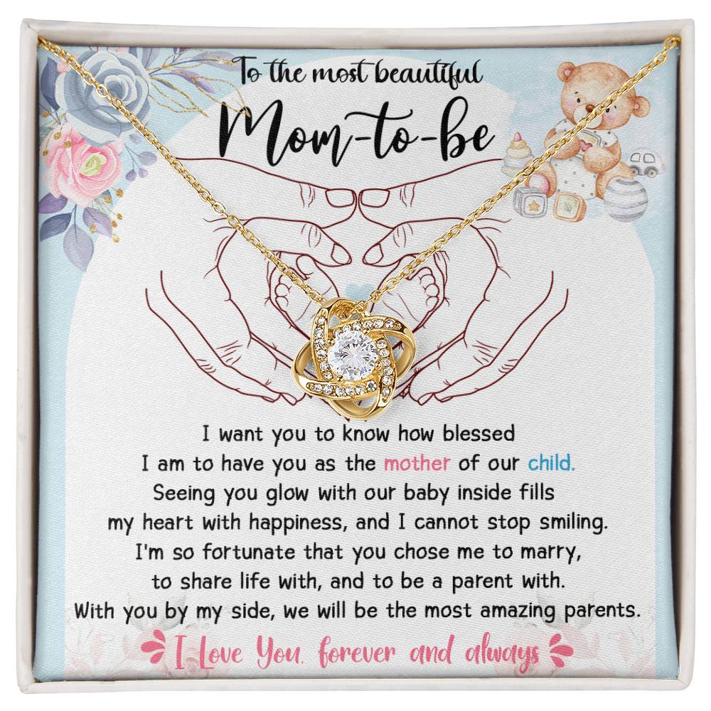 Beautiful Mom-to-Be Necklace – Pregnancy Gift with Heartfelt Message