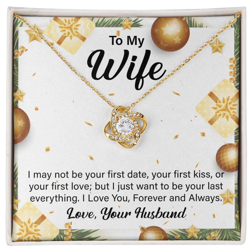 To My Beloved Wife: Love Knot Necklace - A Gift of Eternal Love and Connection