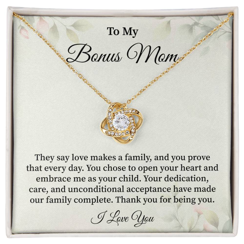 Bonus Mom Necklace Gift from Stepchild – Birthday, Mother’s Day, Christmas Gift