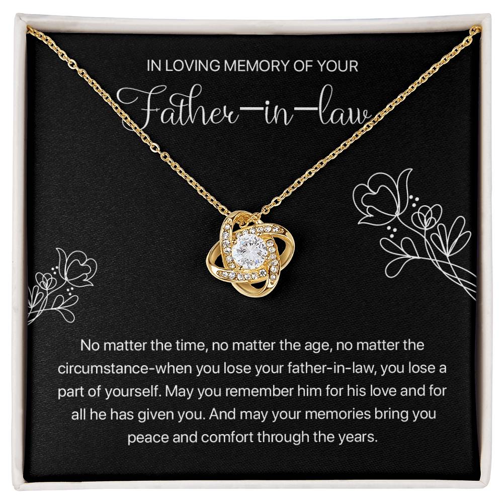 Father-in-Law Memorial Necklace with Gift Card