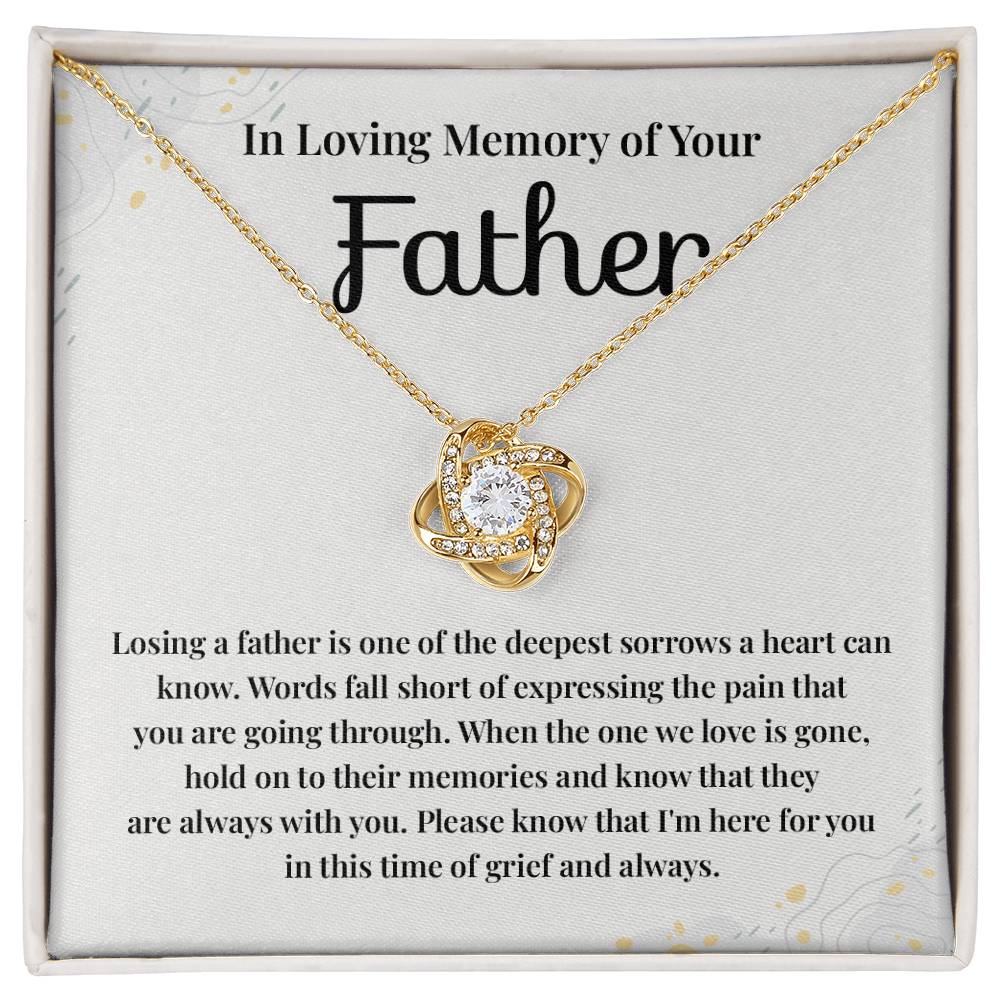 Memorial Necklace Gift for Loss of Father – Gift Box