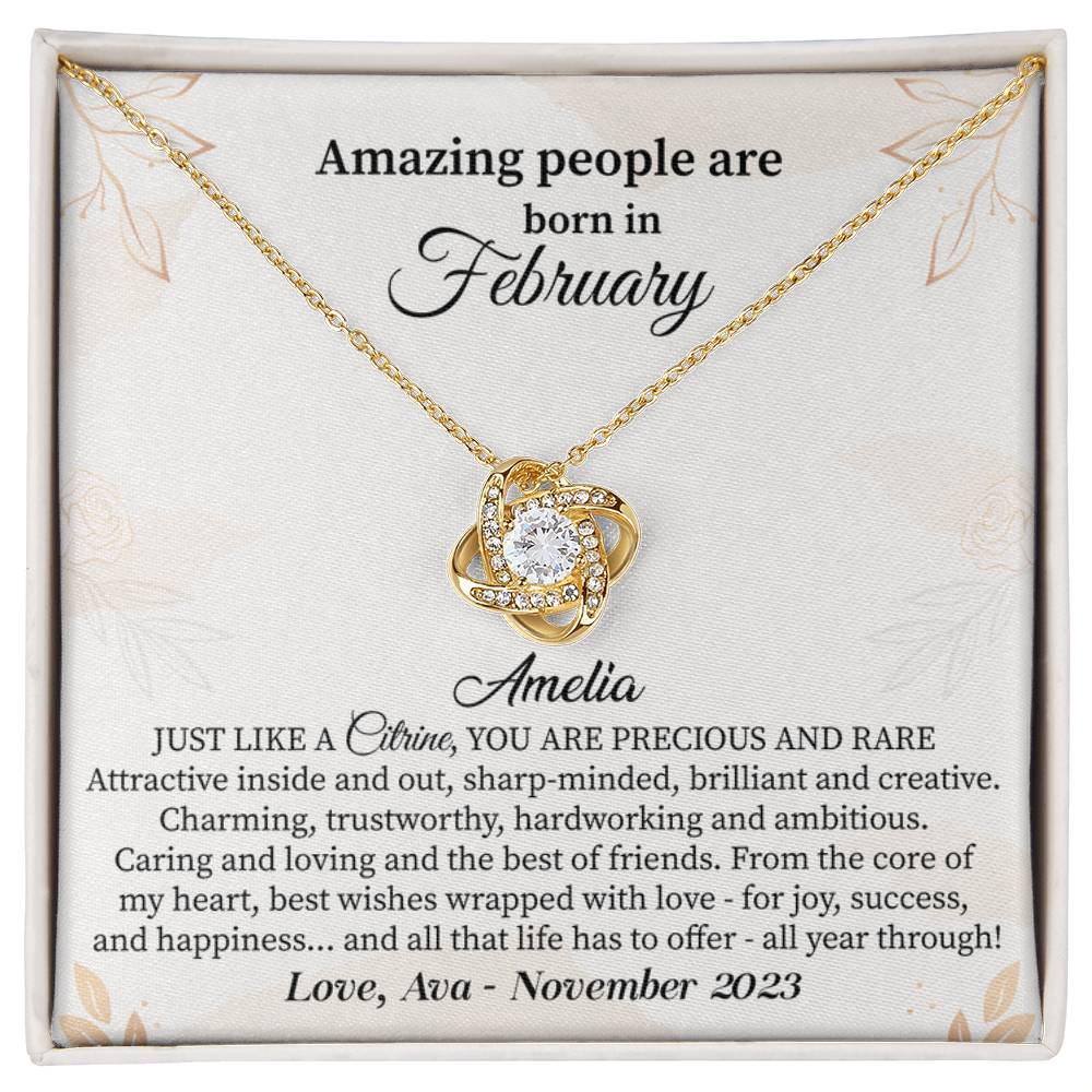 February Birthday Necklace Gift for Her – Sentimental Jewelry Box