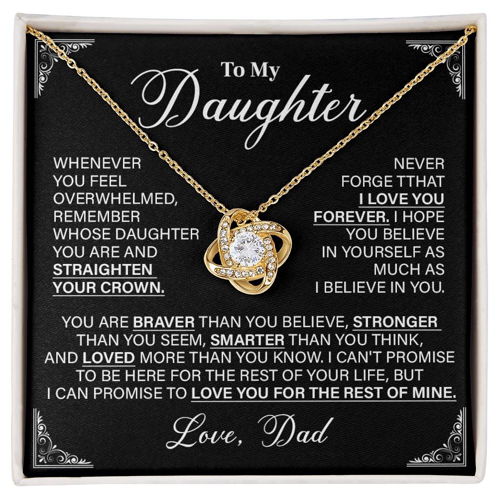 To My Daughter from Dad – Heartfelt Necklace with Message Card