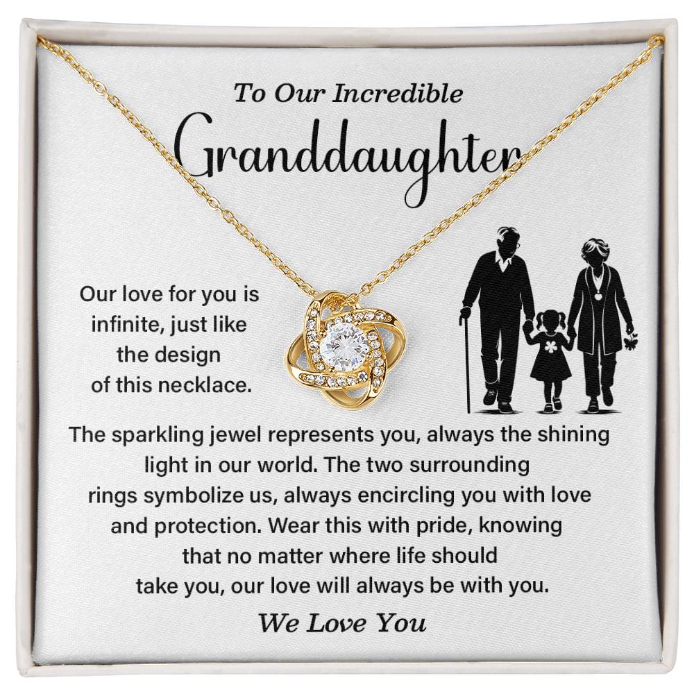 Granddaughter Necklace Gift from Grandparents – Infinite Love Message