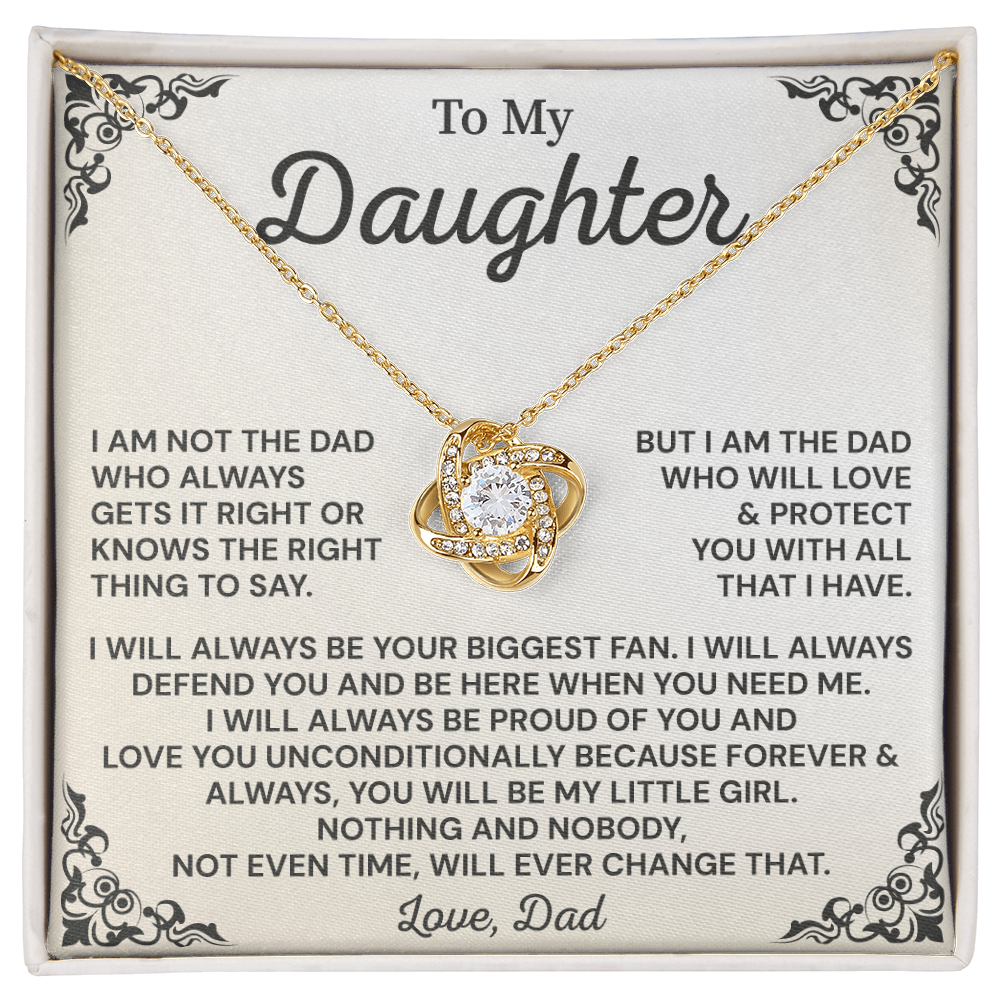 Gift for Daughter from Dad Unconditional Love Necklace with Message Card