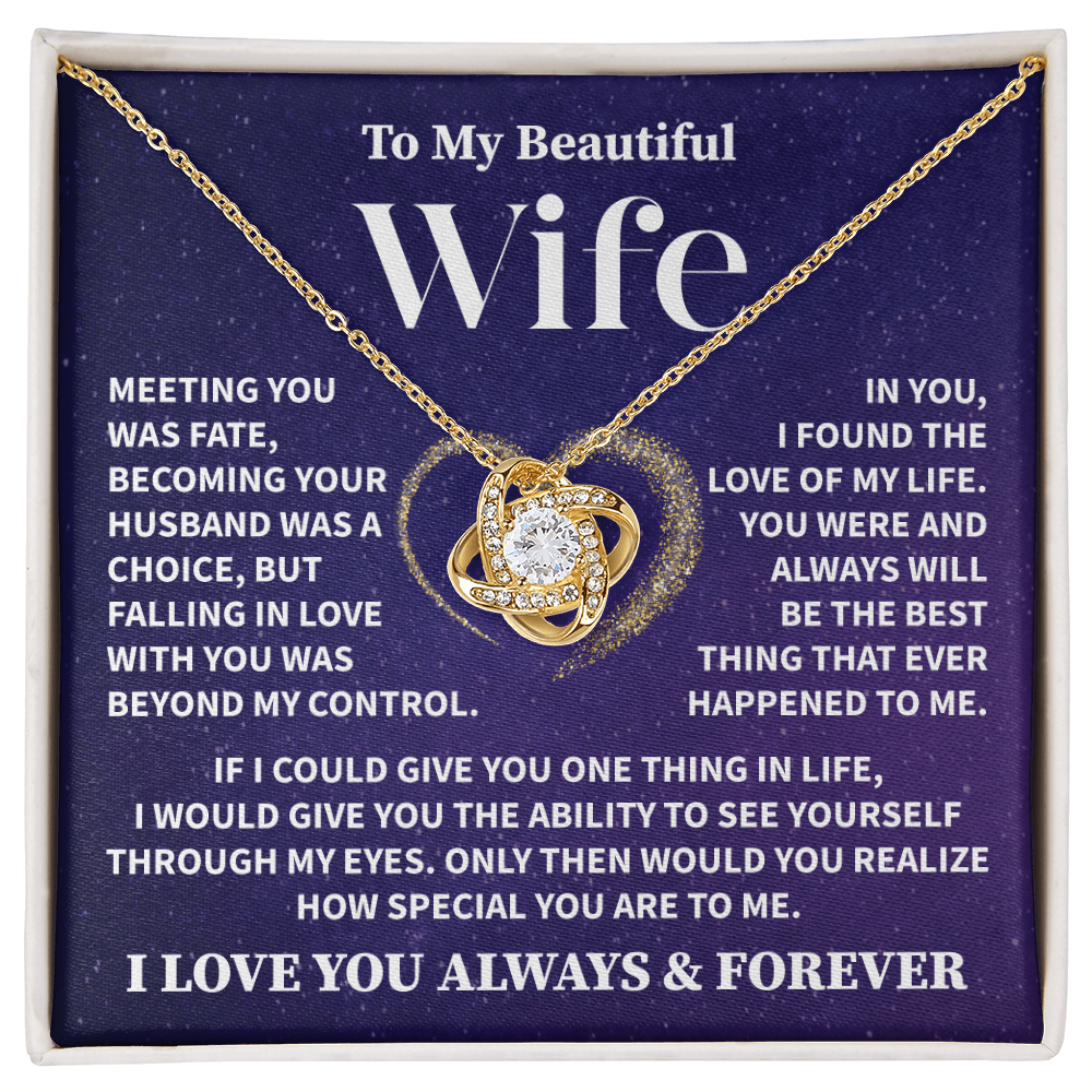 Wife Necklace Gift With Forever Love Pendant for Her