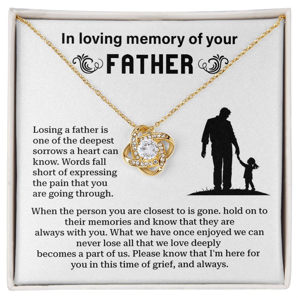 In Loving Memory Of Your Father Memorial Necklace Gift Sentimental Jewelry For Loss Of Father Emotional Keepsake For Remembrance Jewelry Gift For Memorial Special Gift For Grieving Family Unique Gift For Remembrance Emotional Connection Necklace