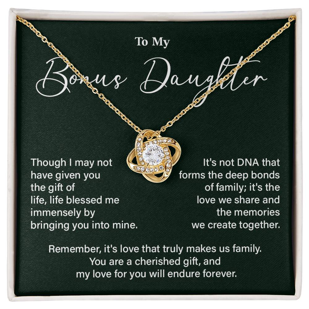 Bonus Daughter Gift from Stepparent with Love Knot