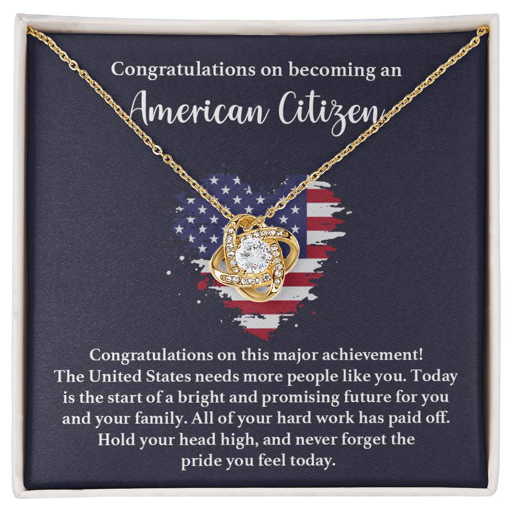 American Citizen Gift Necklace – Proud USA Keepsake