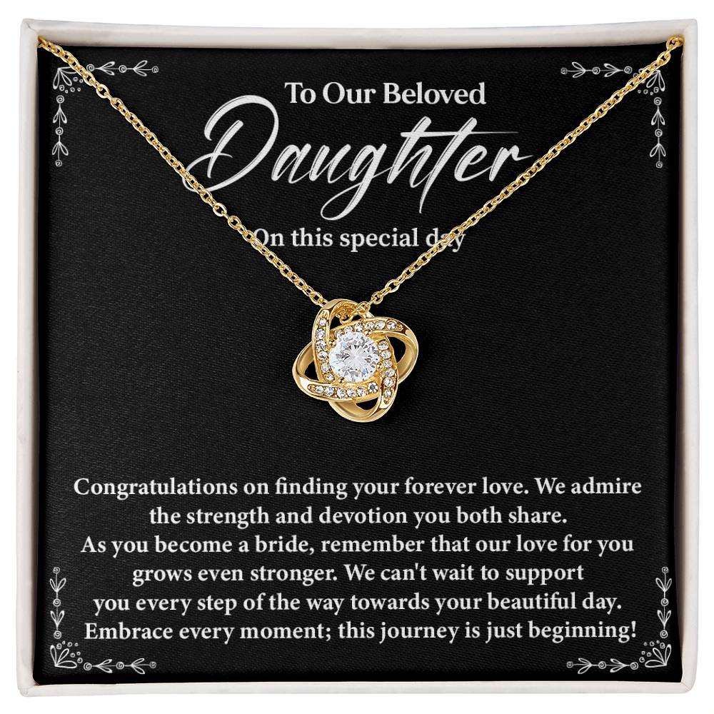 Daughter Wedding Gift from Parents – Necklace & Card