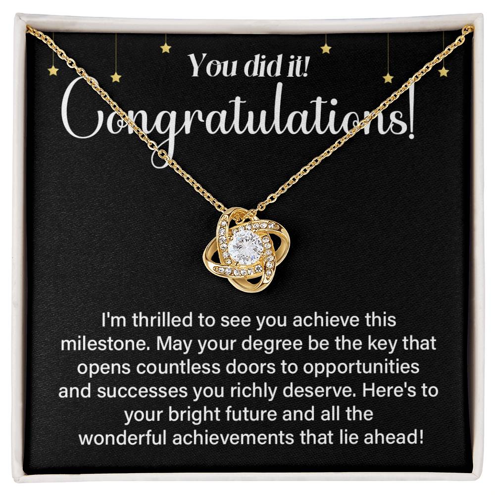 Graduation Necklace Gift with Congrats Card