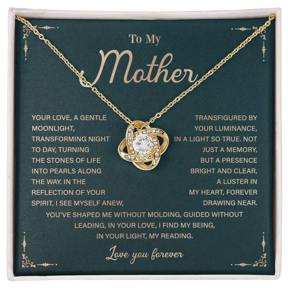 To My Mother Necklace Gift with Heartfelt Message Card