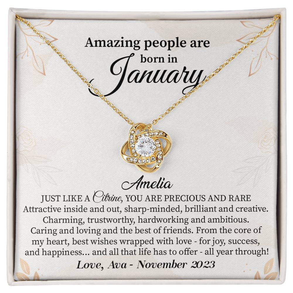 January Birthday Necklace Gift for Her – Elegant Boxed Jewelry