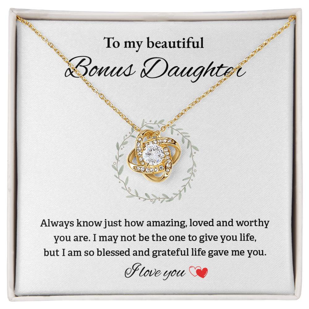 Bonus Daughter Necklace Gift From Stepmom with Love