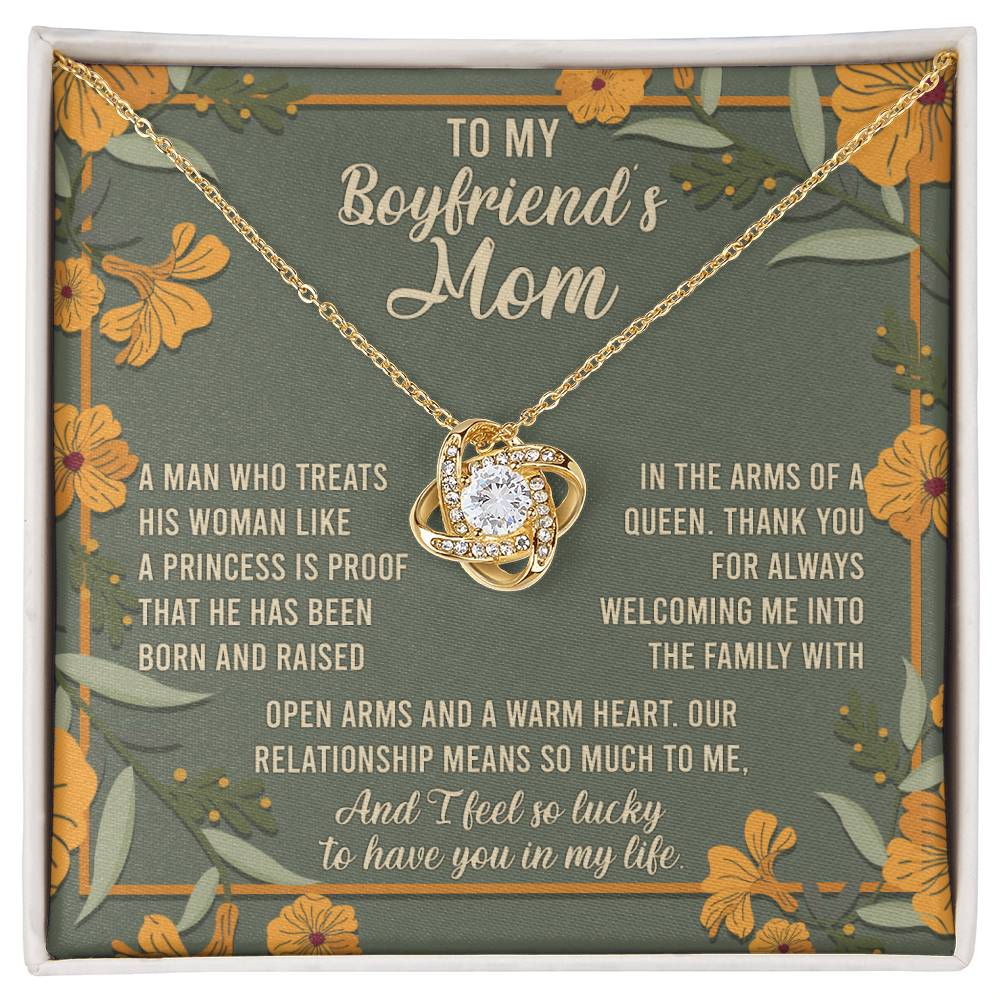Boyfriend’s Mom Necklace Gift – Forever Love Message Box