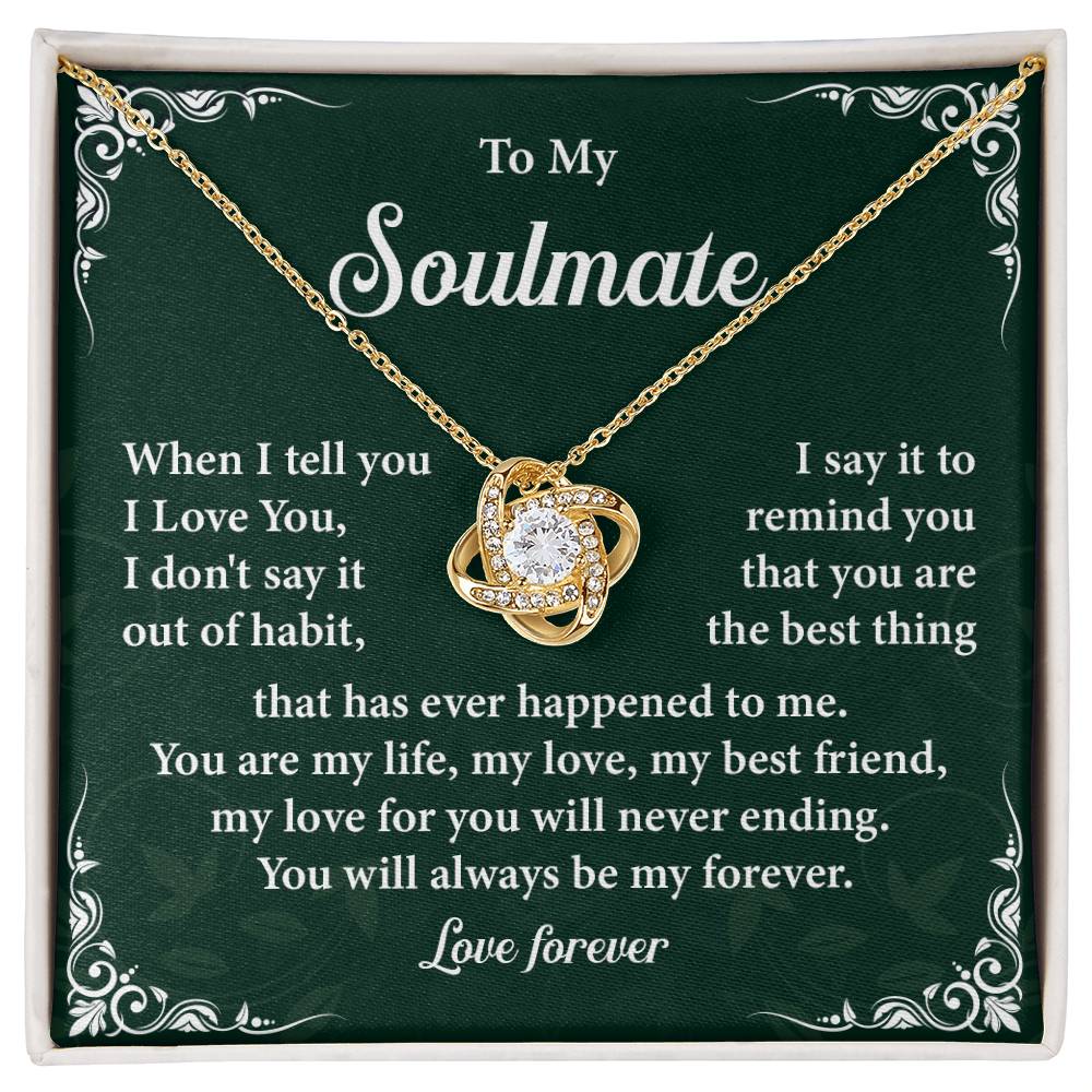 Soulmate Necklace Gift for Her – Message Card Box