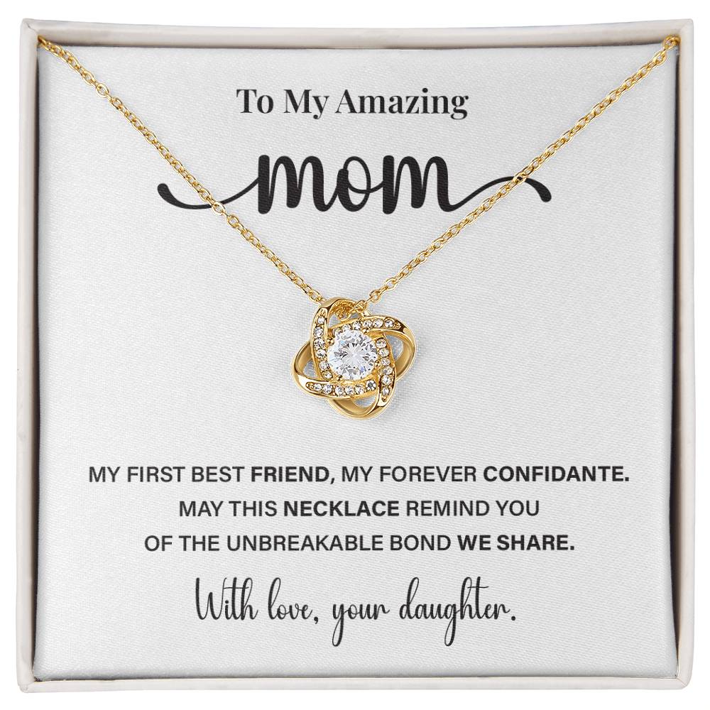 Amazing Mom Necklace from Daughter – Confidante & Best Friend Gift