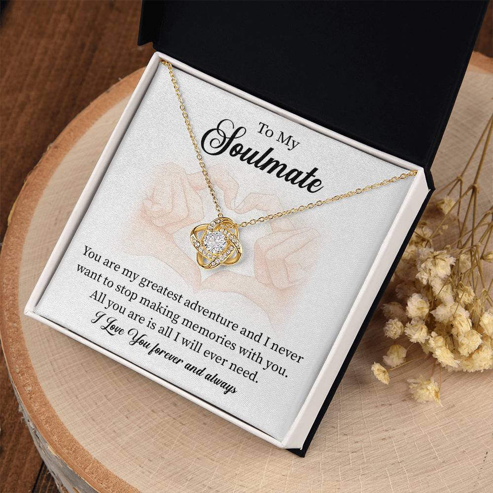 Soulmate Necklace Gift for Her with Message Card