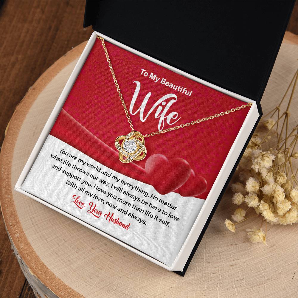 Wife Necklace Gift from Husband – Message Card Box