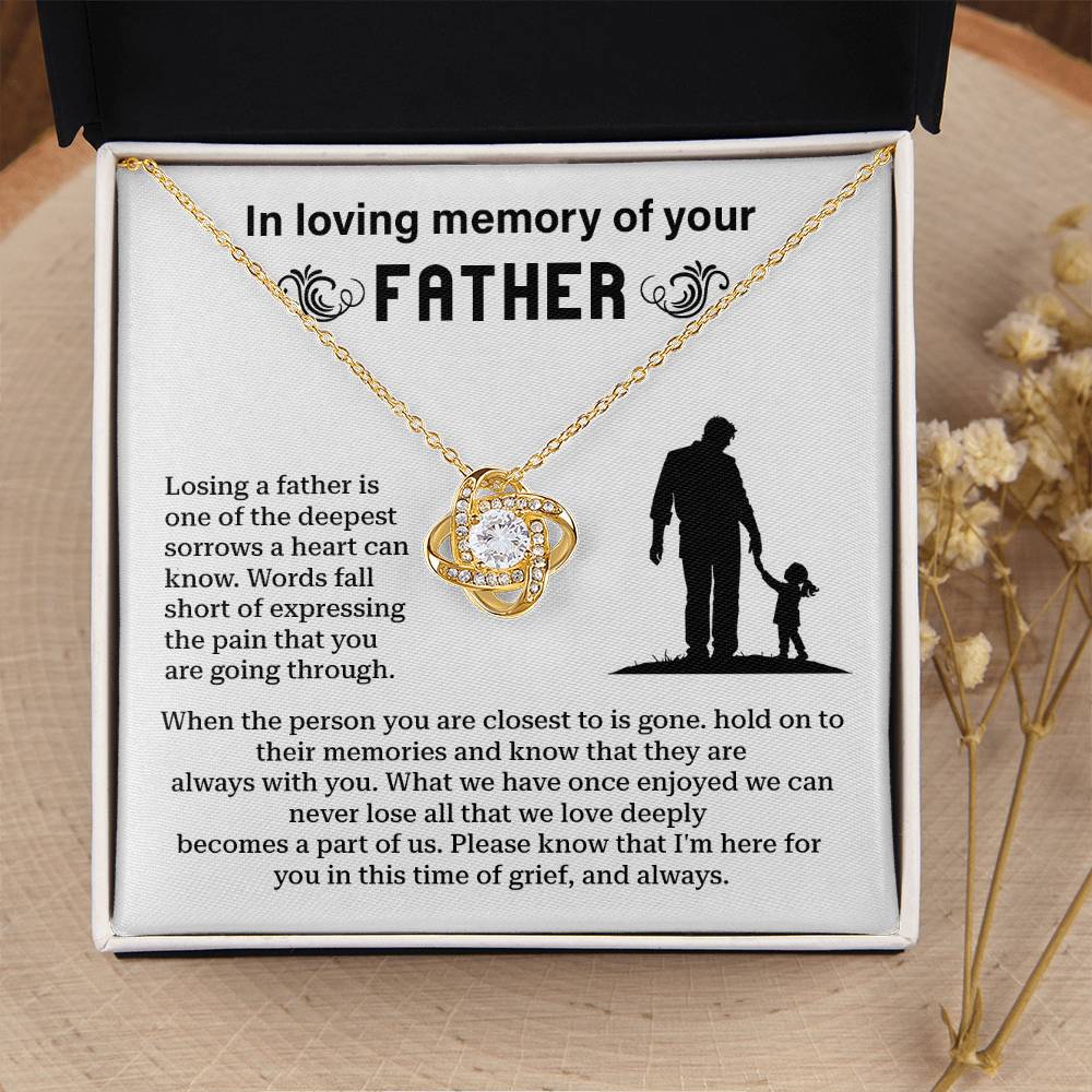 In Loving Memory Of Your Father Memorial Necklace Gift Sentimental Jewelry For Loss Of Father Emotional Keepsake For Remembrance Jewelry Gift For Memorial Special Gift For Grieving Family Unique Gift For Remembrance Emotional Connection Necklace