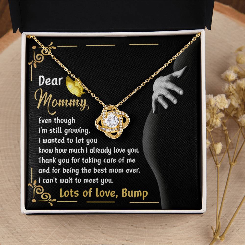 To Mommy from Bump Necklace – Growing Baby Gift with Loving Message