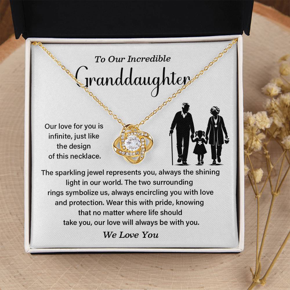 Granddaughter Necklace Gift from Grandparents – Infinite Love Message