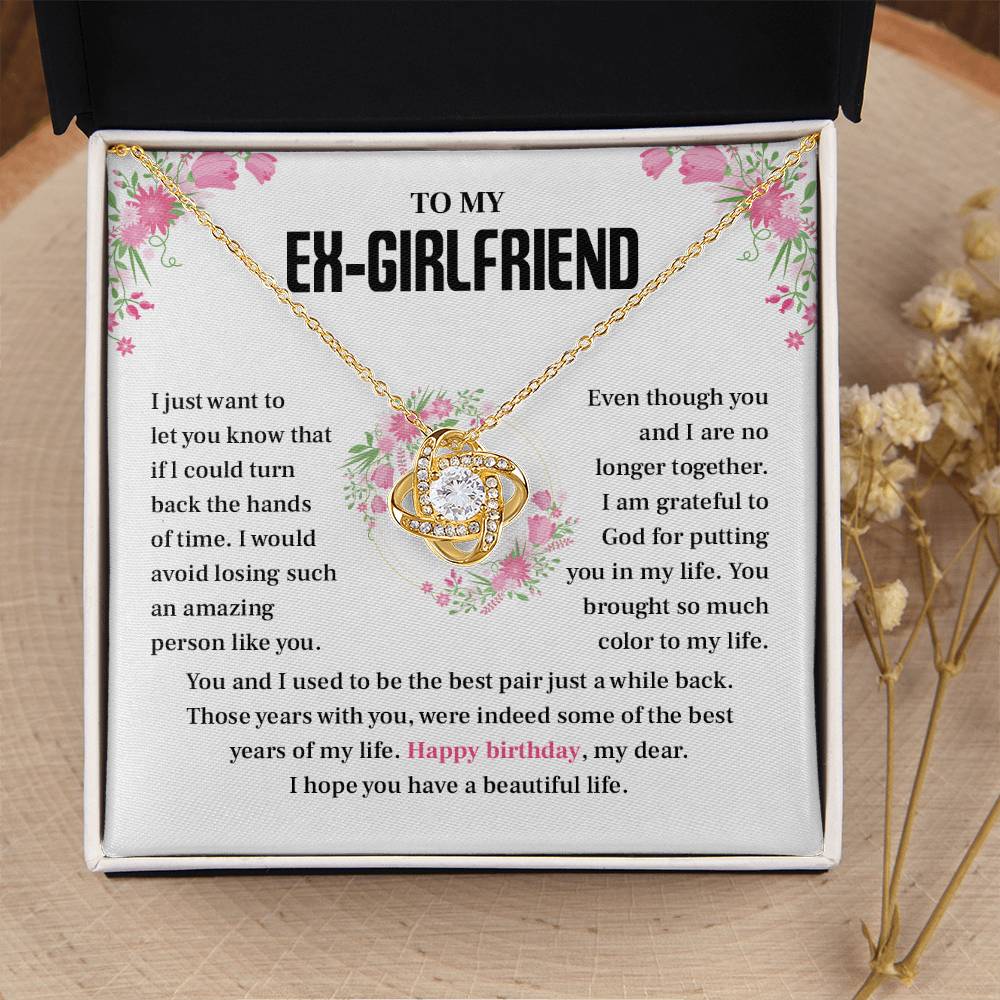 Ex-Girlfriend Birthday Necklace with Apology Card