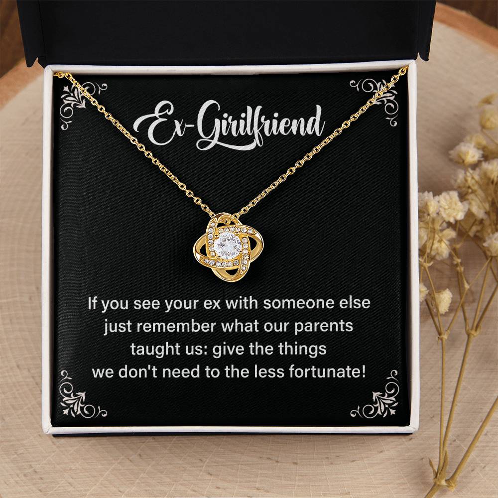Funny Necklace Gift for Ex-Girlfriend with Card Box