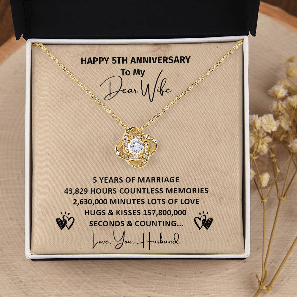 5th Anniversary Gift for Wife – Timeline Message Box