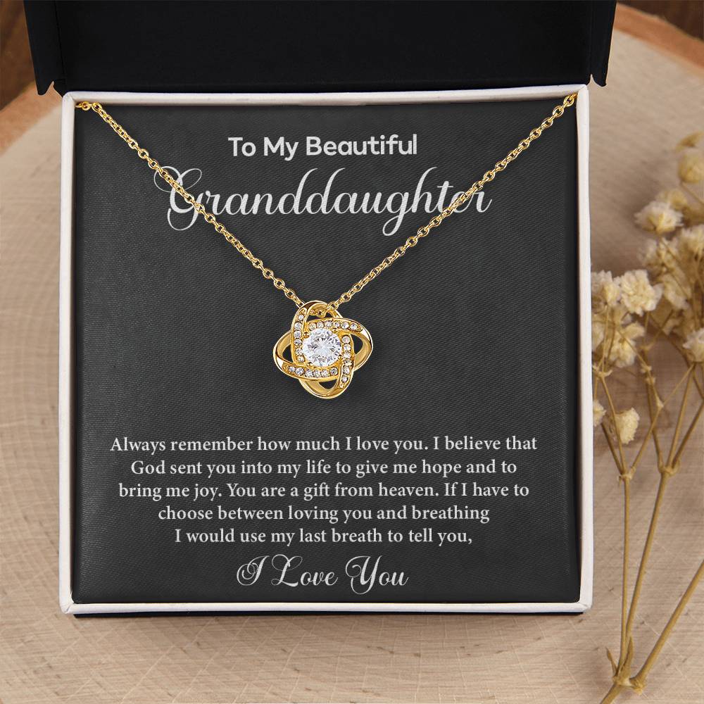 Granddaughter Gift from Grandma I Love You Necklace