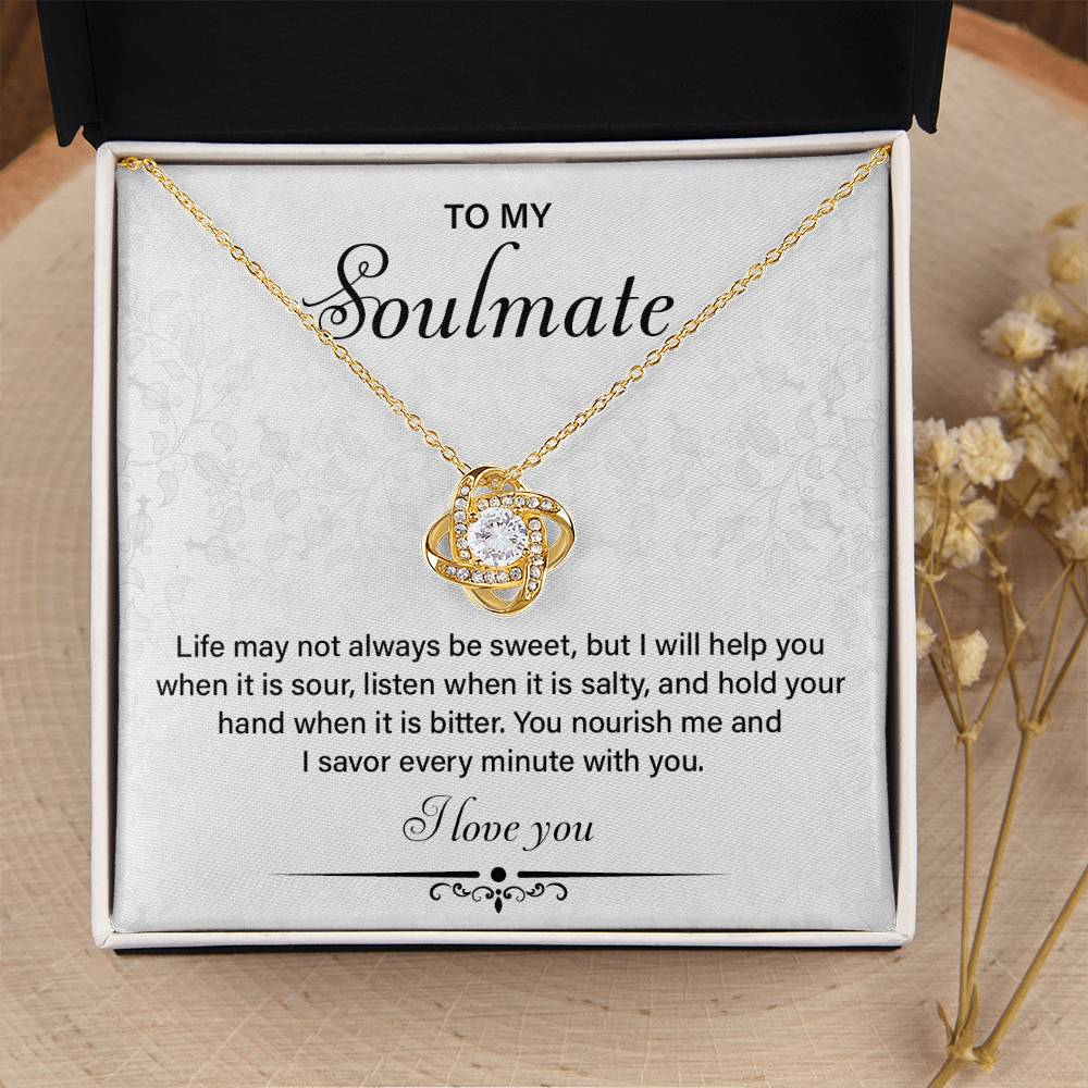 Soulmate Necklace Gift for Her – Card & Gift Box