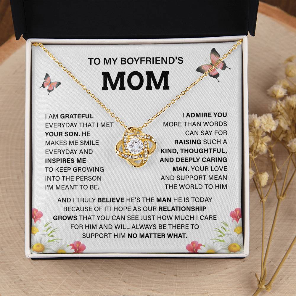 Boyfriend Mom Necklace Gift – Message Card Box