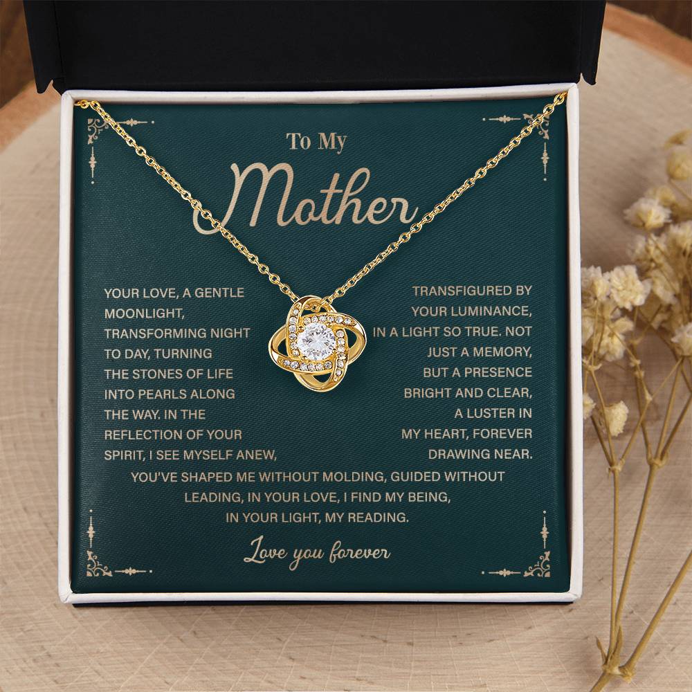 To My Mother Necklace Gift with Heartfelt Message Card