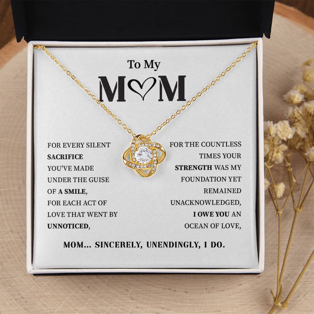 To My Mom Beautiful Necklace In Premium Gift Box