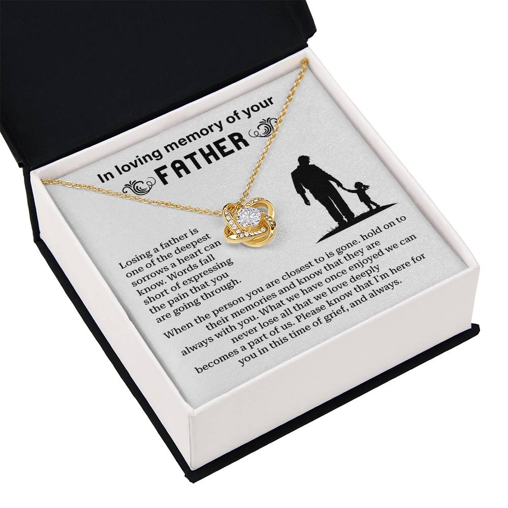 In Loving Memory Of Your Father Memorial Necklace Gift Sentimental Jewelry For Loss Of Father Emotional Keepsake For Remembrance Jewelry Gift For Memorial Special Gift For Grieving Family Unique Gift For Remembrance Emotional Connection Necklace