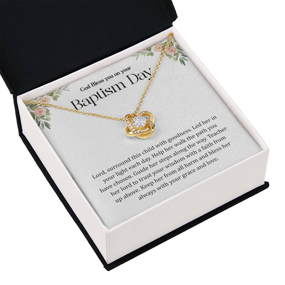 Baptism Gift Necklace for Baby Girl with Gift Box