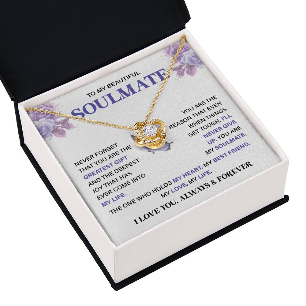 Soulmate Necklace Gift for Her – Card & Gift Box