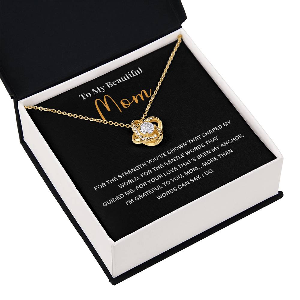 Mom Necklace Gift From Child With Thank You Message