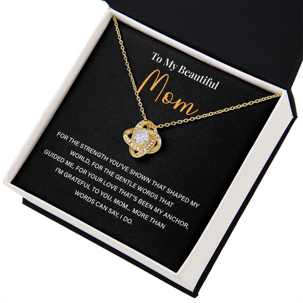 Mom Necklace Gift From Child With Thank You Message