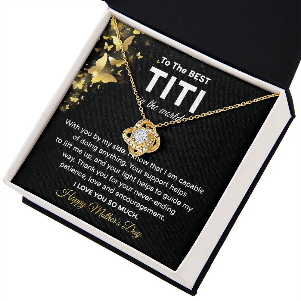 Mother’s Day Necklace Gift for Titi with Card