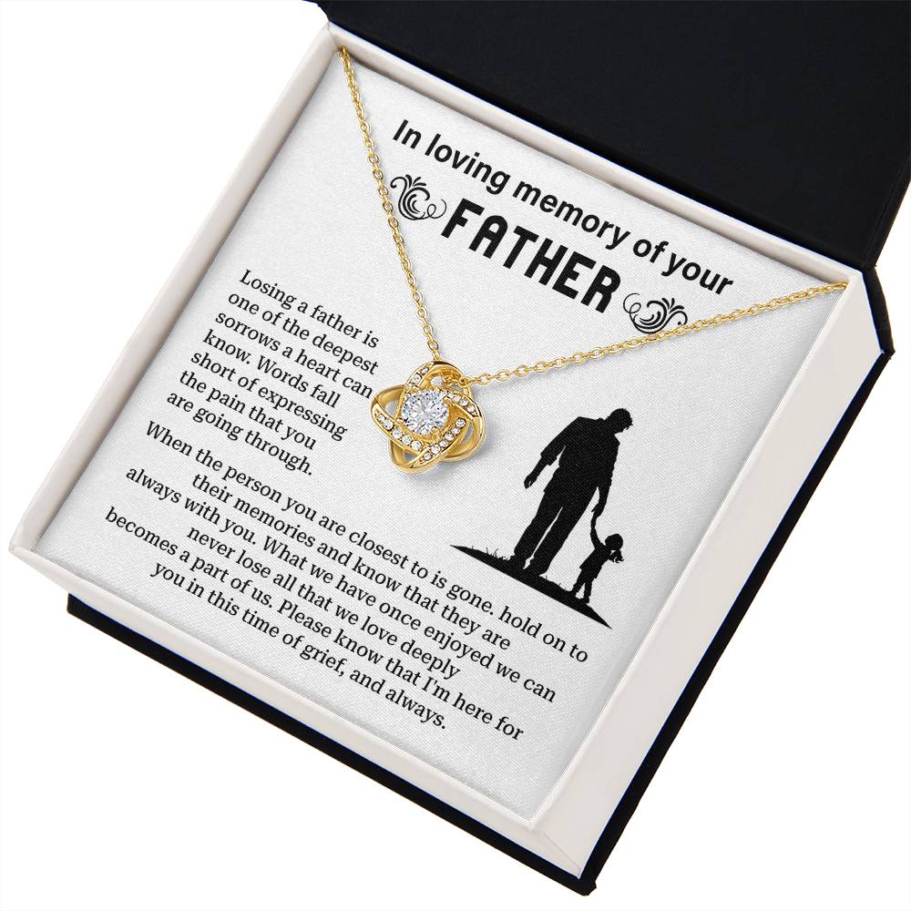 In Loving Memory Of Your Father Memorial Necklace Gift Sentimental Jewelry For Loss Of Father Emotional Keepsake For Remembrance Jewelry Gift For Memorial Special Gift For Grieving Family Unique Gift For Remembrance Emotional Connection Necklace