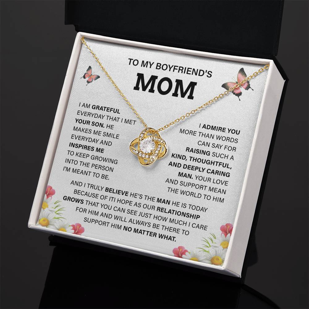 Boyfriend Mom Necklace Gift – Message Card Box