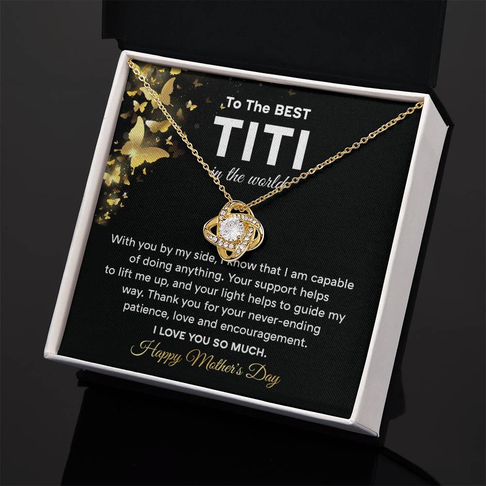 Mother’s Day Necklace Gift for Titi with Card