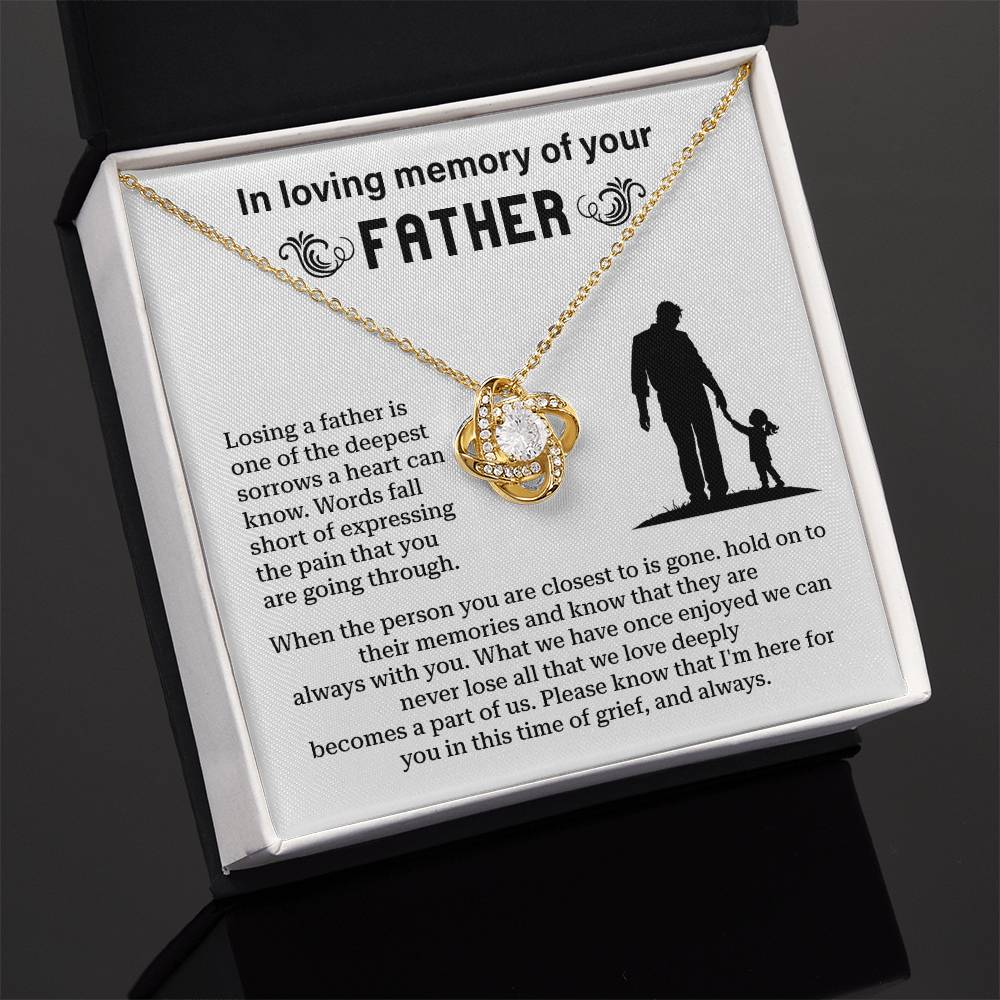 In Loving Memory Of Your Father Memorial Necklace Gift Sentimental Jewelry For Loss Of Father Emotional Keepsake For Remembrance Jewelry Gift For Memorial Special Gift For Grieving Family Unique Gift For Remembrance Emotional Connection Necklace