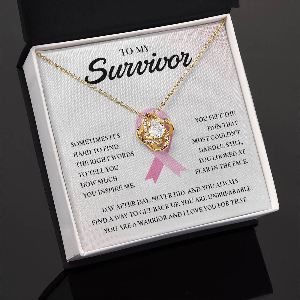 Breast Cancer Survivor Necklace – Warrior Gift with Pendant