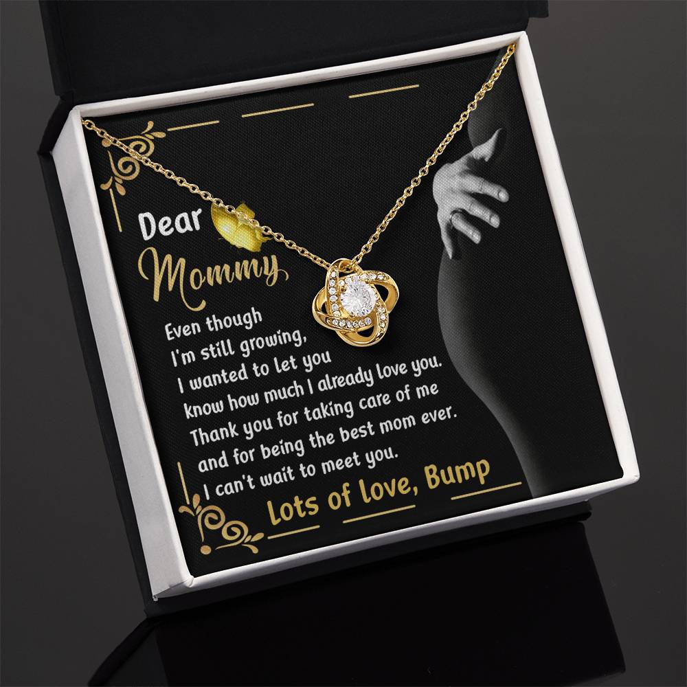 To Mommy from Bump Necklace – Growing Baby Gift with Loving Message