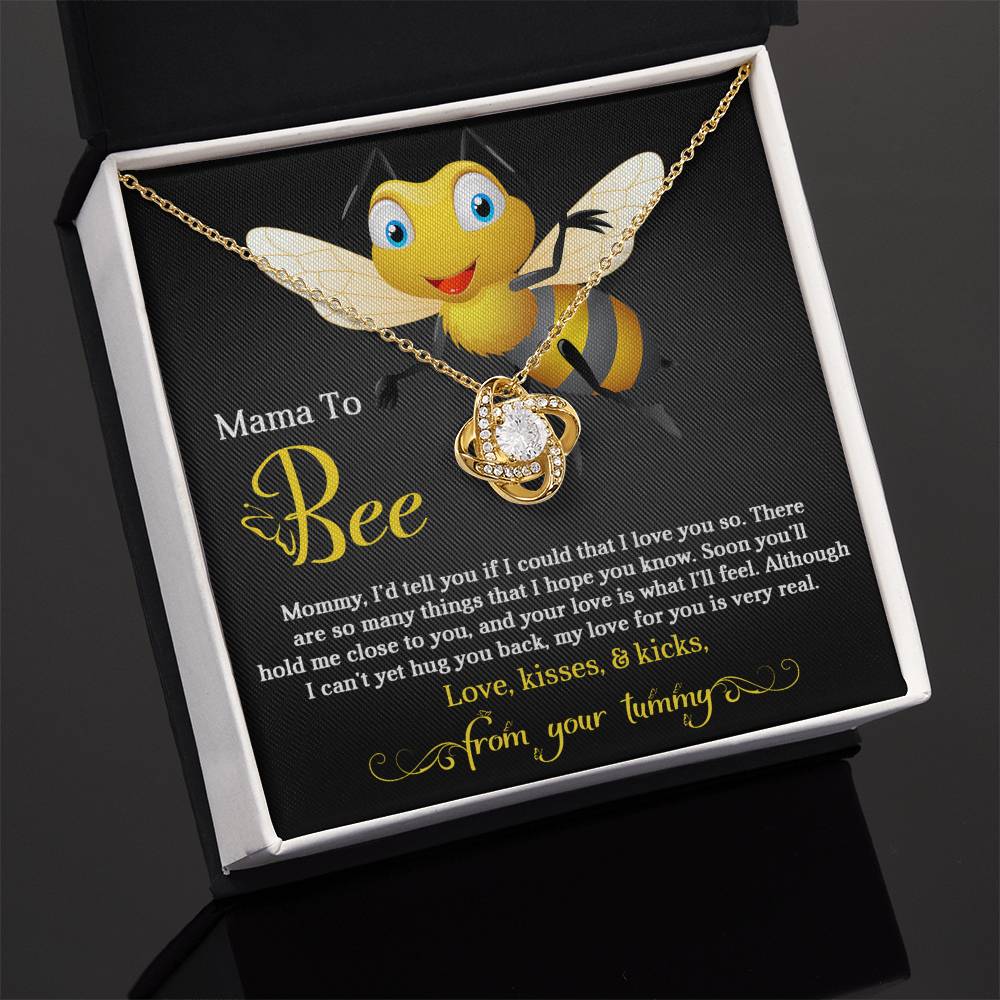 Bee-Themed Mommy to Be Necklace – Gift from Bump with Cute Poem