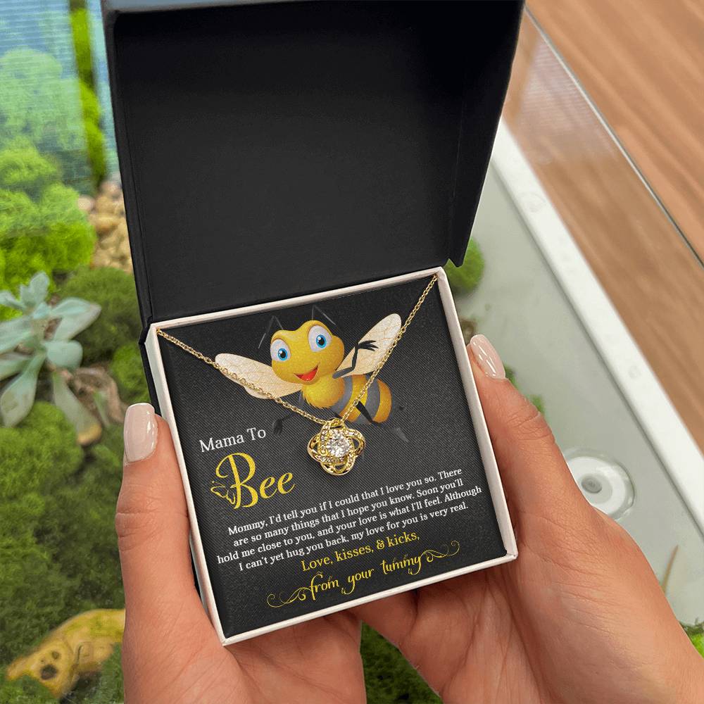 Bee-Themed Mommy to Be Necklace – Gift from Bump with Cute Poem